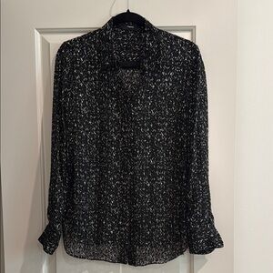 Theory blouse, slightly sheer velvet burn out. Medium.
